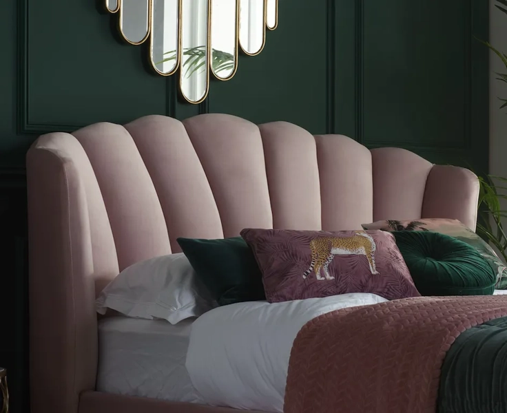 Como Pink Ottoman Bed Frame